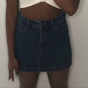 Forever 21 dark denim mini skirt